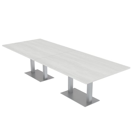 Skutchi Designs 45 in W, 144 in L, 29 in H, Engineered Wood Top, White HAR-REC-48x143-DOU-WHCYPRESS